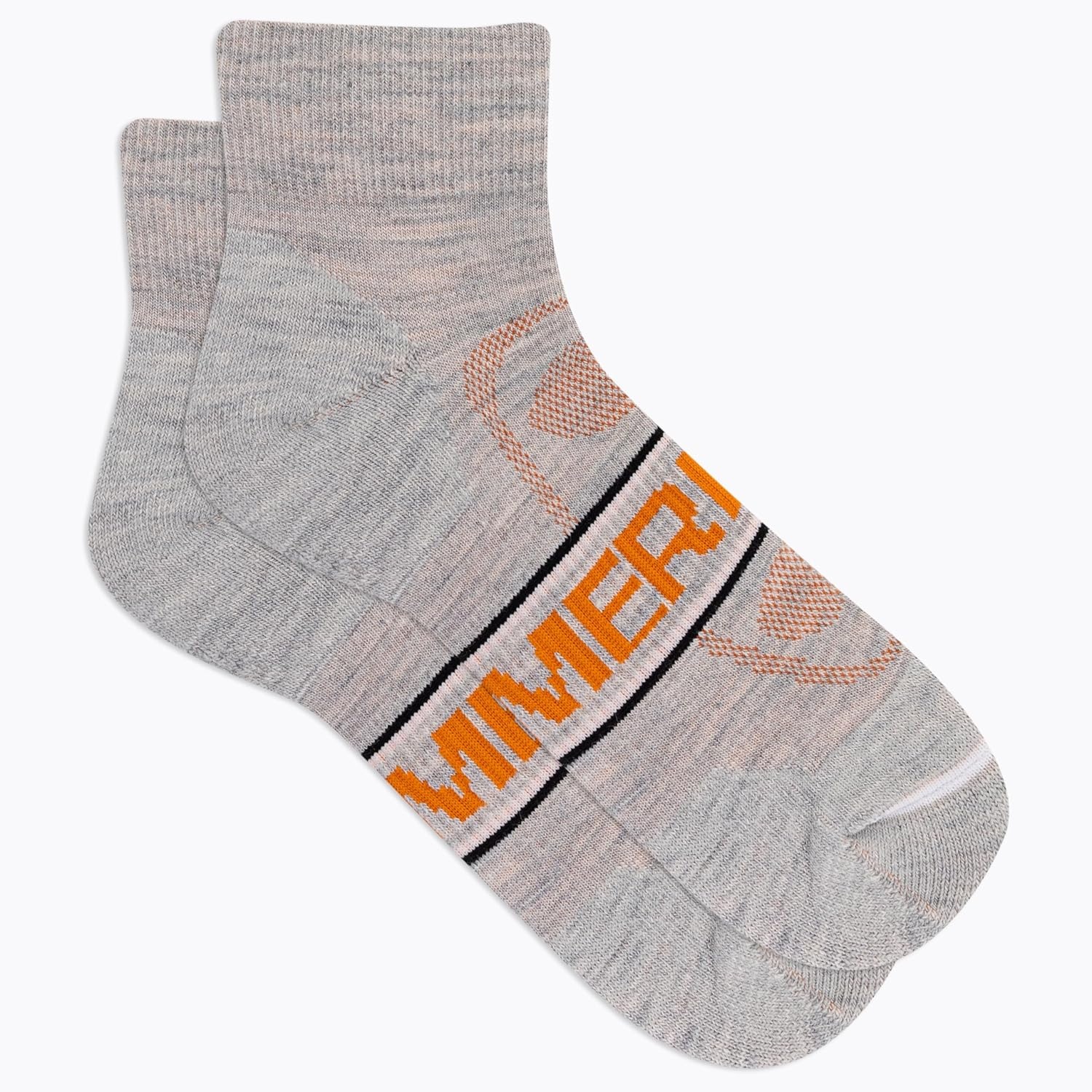 image:imageMerrell Unisex Mens and Womens Zoned Cushioned Wool Hiking Ankle Socks Breathable Arch SupportGray