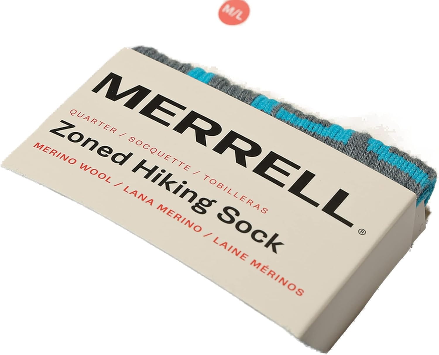 image:imageMerrell Unisex Mens and Womens Zoned Cushioned Wool Hiking Ankle Socks Breathable Arch SupportGrayBlue