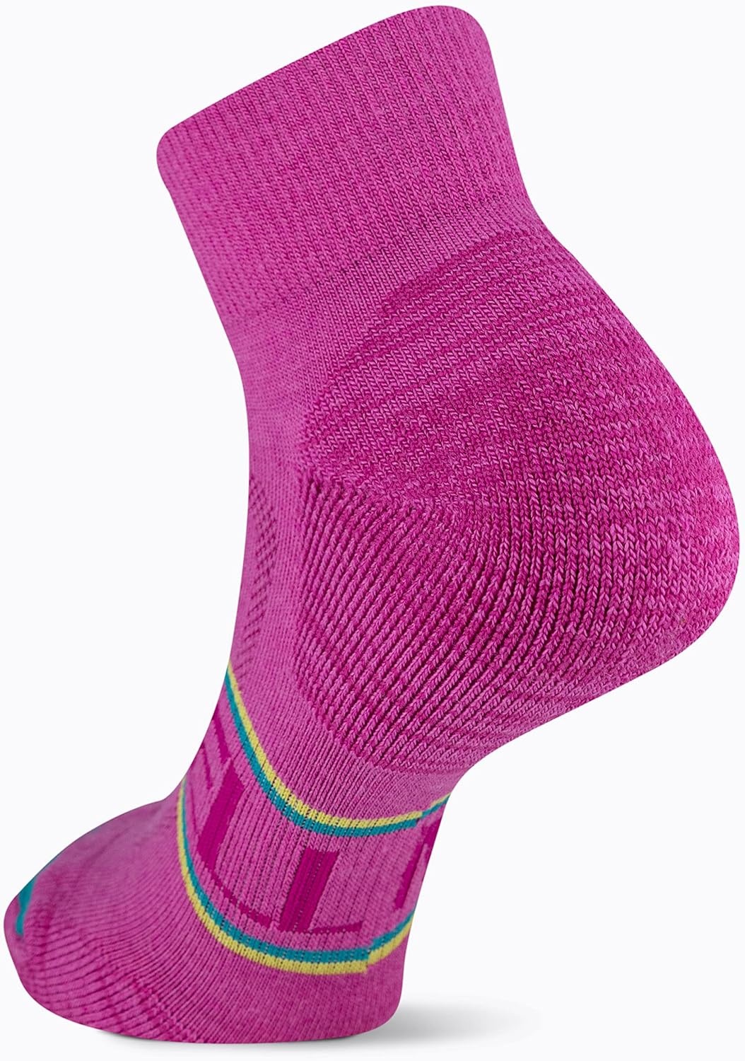 image:imageMerrell Unisex Mens and Womens Zoned Cushioned Wool Hiking Ankle Socks Breathable Arch SupportPink