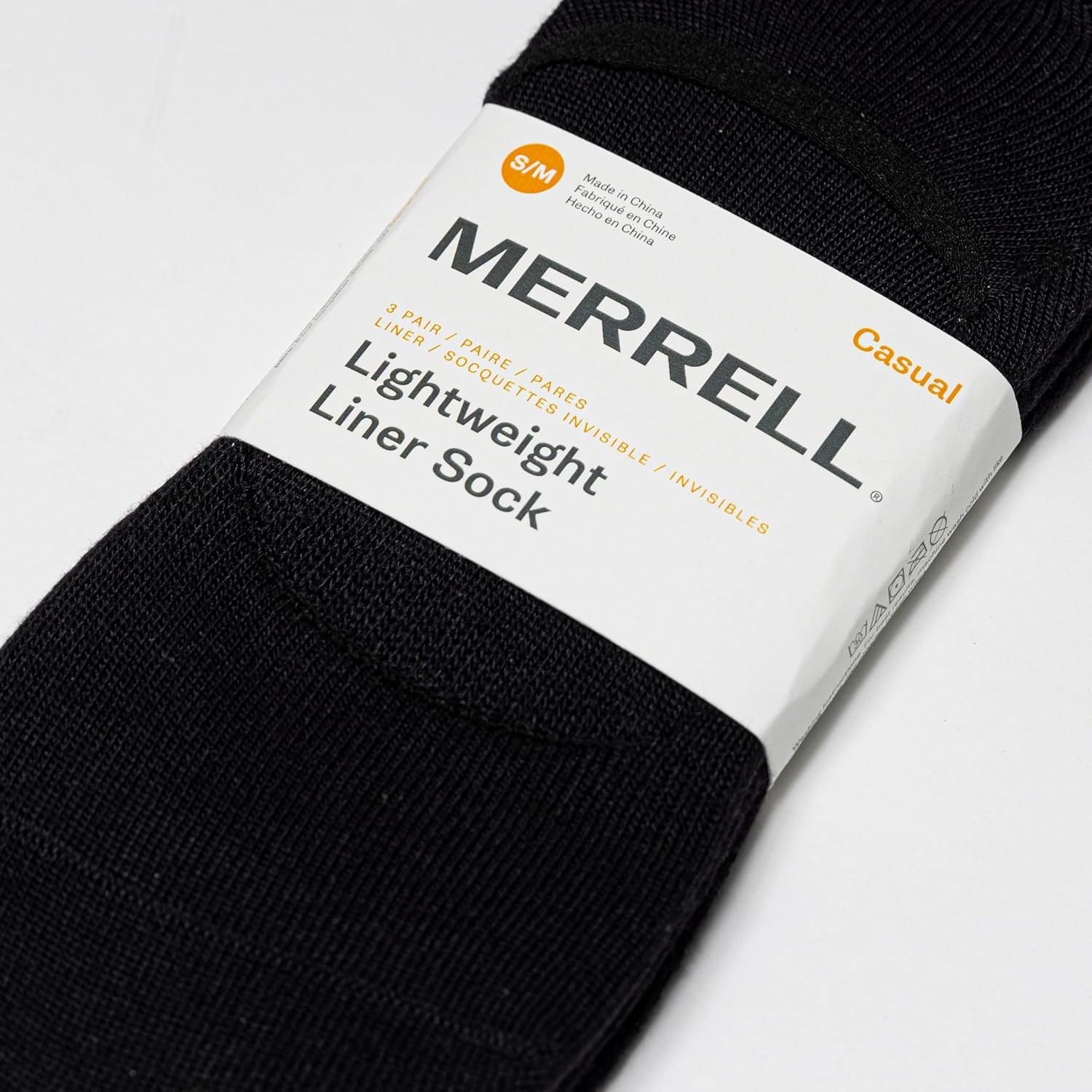 image:imageMerrell Unisexadults Mens and Womens Lightweight Liner Socks Unisex 3 Pair Pack Arch support and Heel GripperBlack
