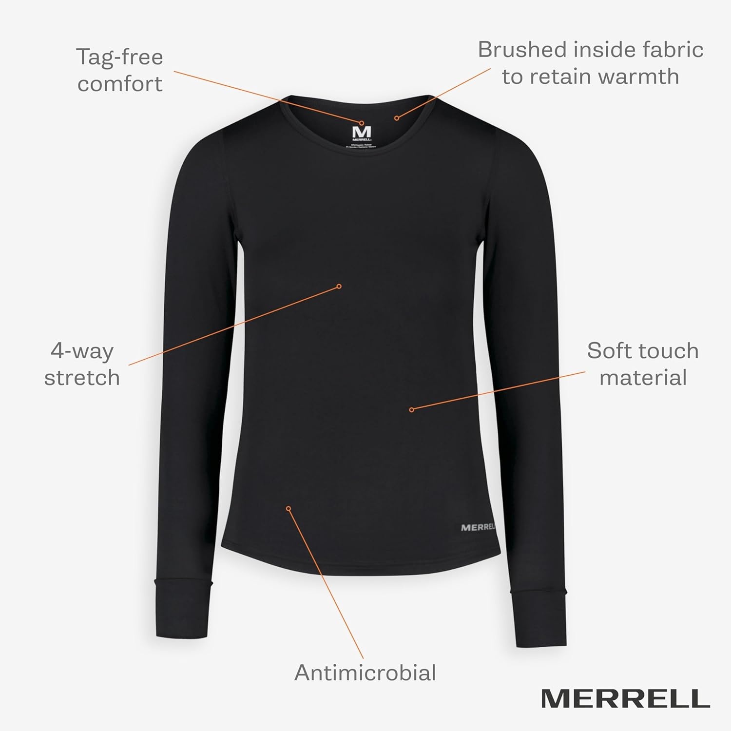 image:imageMerrell Womens Juniper Base Layer TopBlack