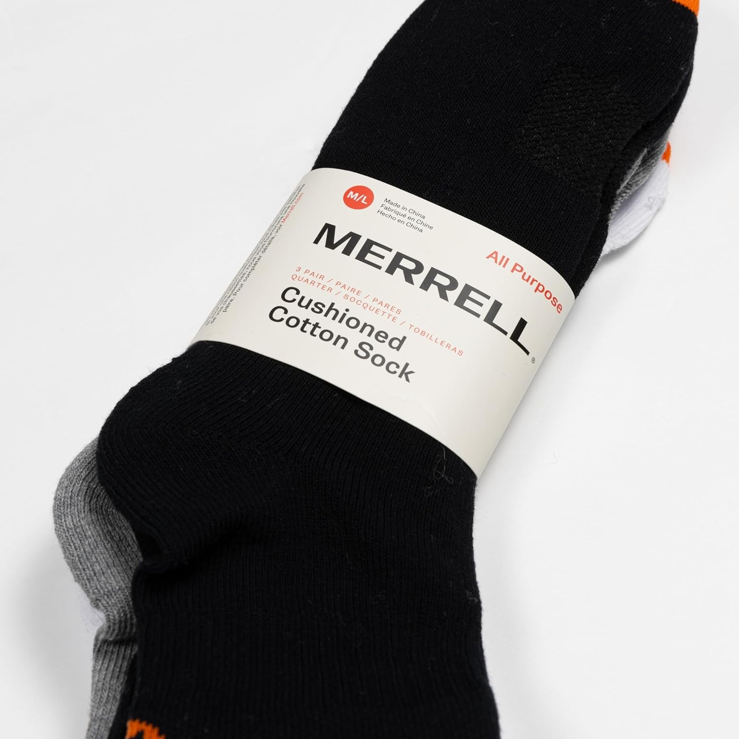 image:imageMerrell unisexadult Mens and Womens Cushioned Cotton Ankle Socks 3 amp 6 Pairs Breathable Mesh Comfort ZonesBlackWhiteGray