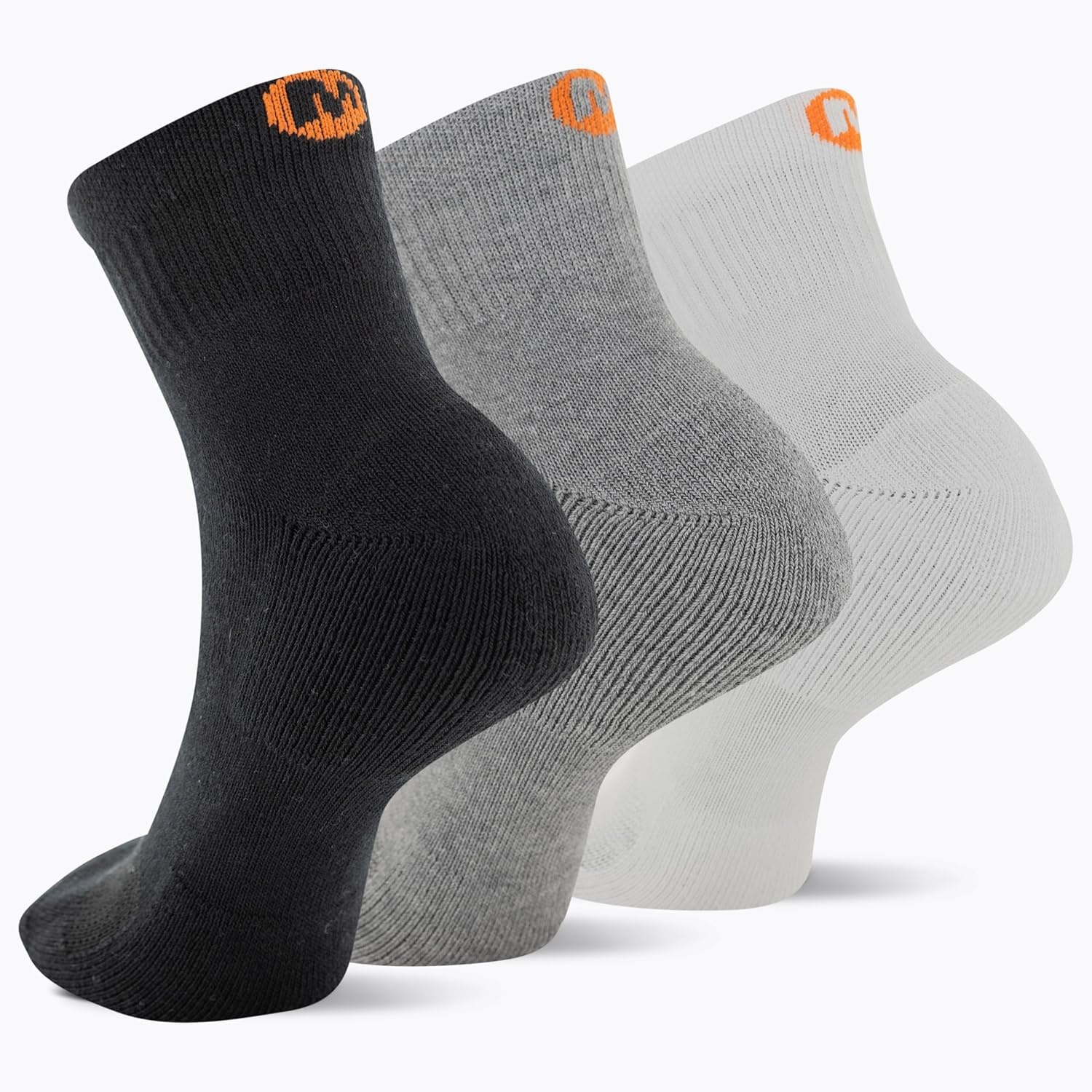 image:imageMerrell unisexadult Mens and Womens Cushioned Cotton Ankle Socks 3 amp 6 Pairs Breathable Mesh Comfort ZonesBlackWhiteGray