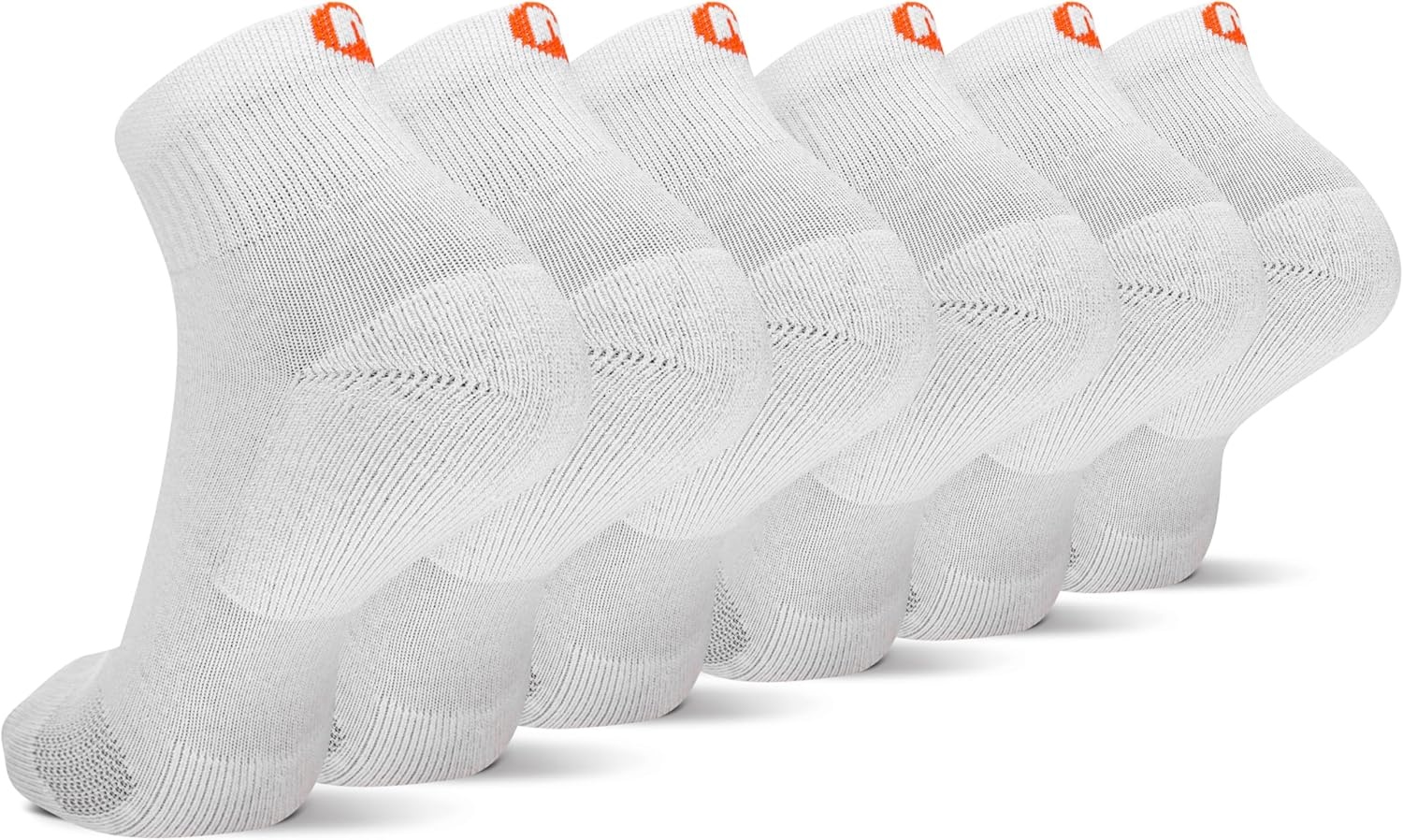 image:imageMerrell unisexadult Mens and Womens Cushioned Cotton Ankle Socks 3 amp 6 Pairs Breathable Mesh Comfort ZonesWhite 6 Pairs