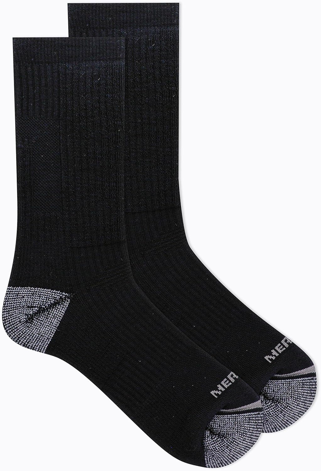 image:imageMerrell unisexadult Mens and Womens Merino Wool Tactical Crew Socks Arch Support Band and Moisture ManagementBlack