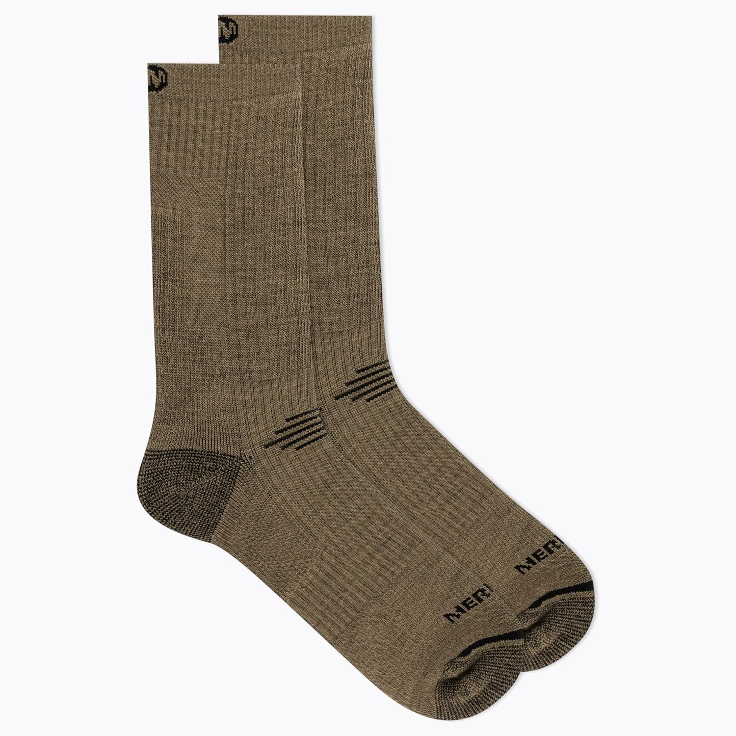image:imageMerrell unisexadult Mens and Womens Merino Wool Tactical Crew Socks Arch Support Band and Moisture ManagementBrown