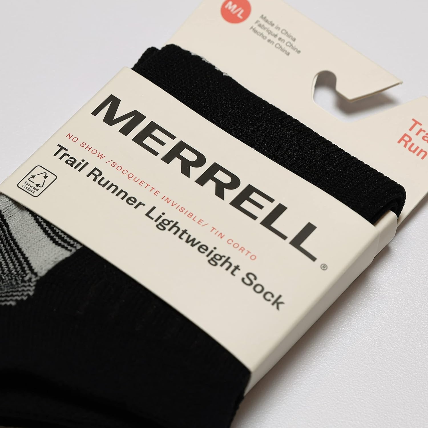 image:imageMerrell unisexadult Mens and Womens Trail Running Lightweight Socks Antislip Heel and Breathable MeshNo Show Black