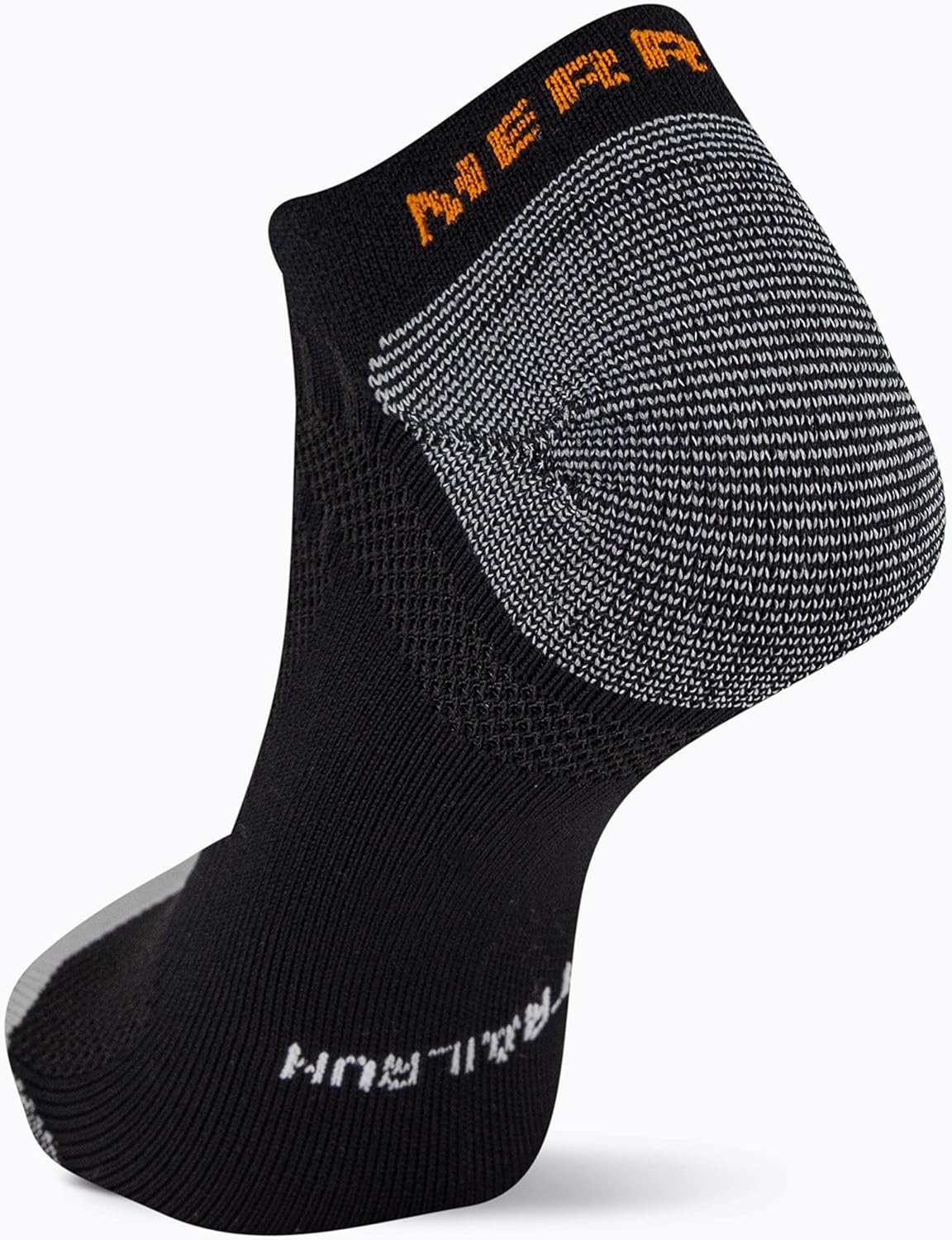 image:imageMerrell unisexadult Mens and Womens Trail Running Lightweight Socks Antislip Heel and Breathable MeshNo Show Black