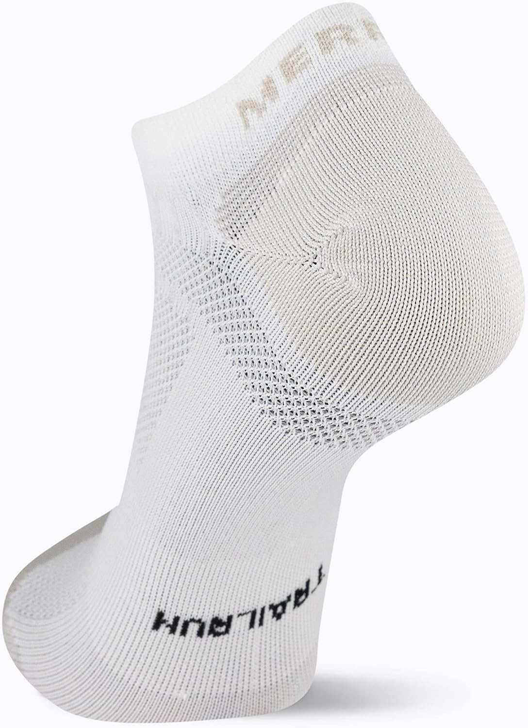 image:imageMerrell unisexadult Mens and Womens Trail Running Lightweight Socks Antislip Heel and Breathable MeshNo Show White