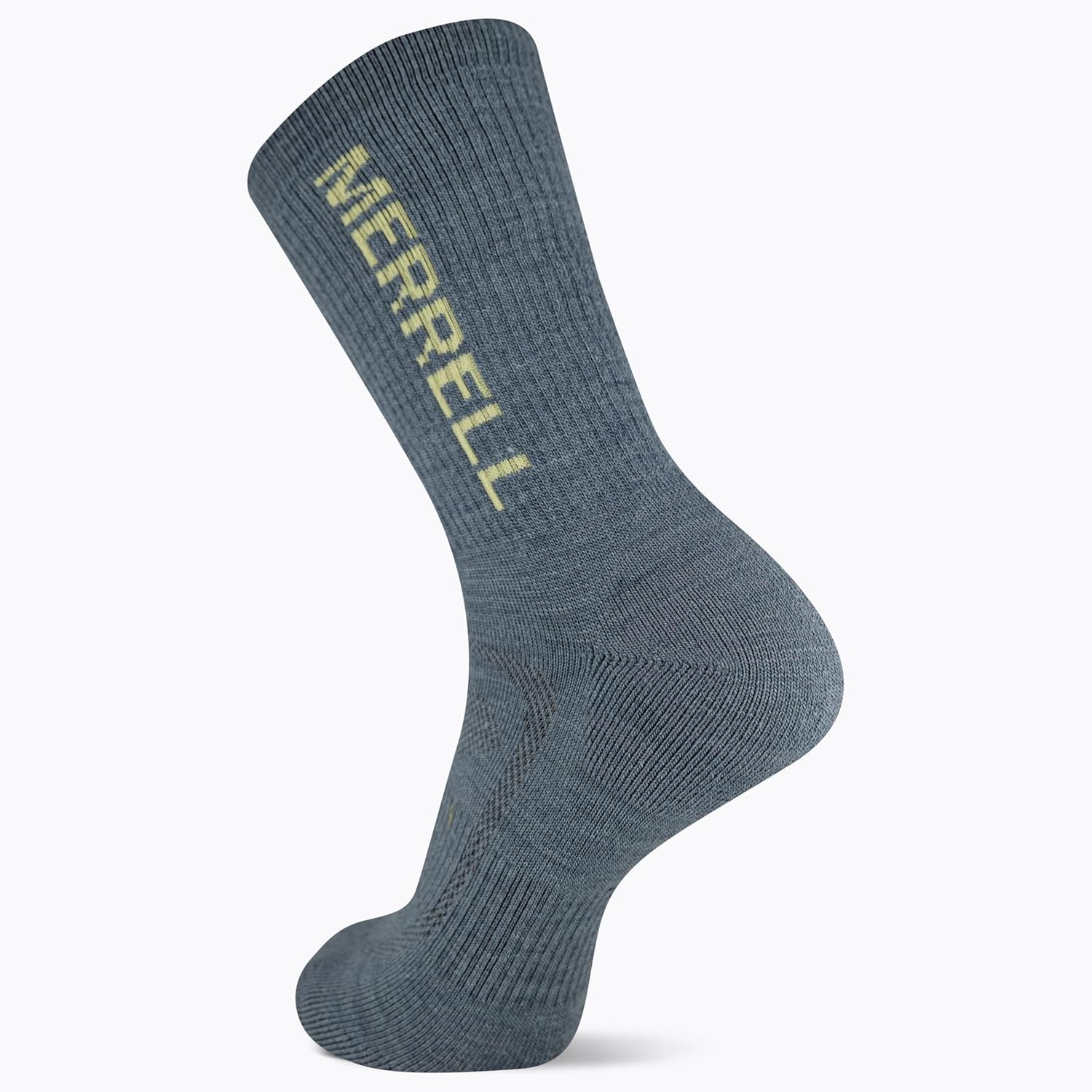 image:imageMerrell unisexadult Mens and Womens Zoned Cushioned Wool Hiking Crew Socks Breathable Arch SupportBlue Logo