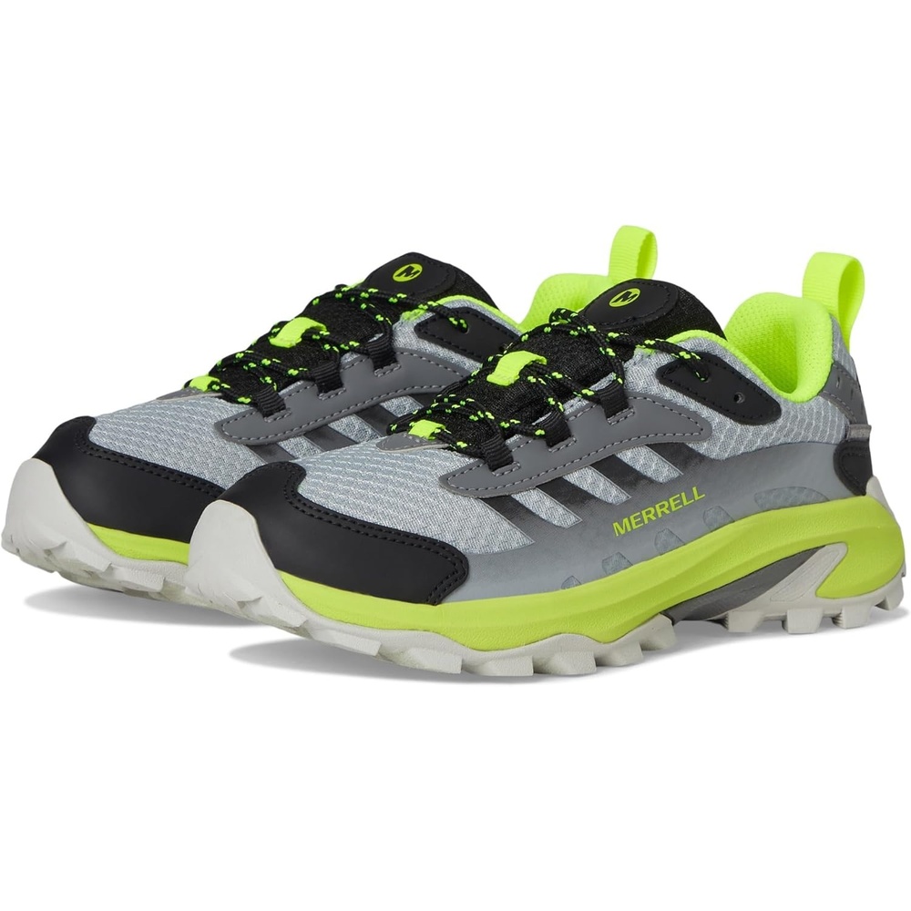 image:imageMerrell Girls Moab Speed 2 Low Waterproof Little KidBig KidGreyBlackCitron