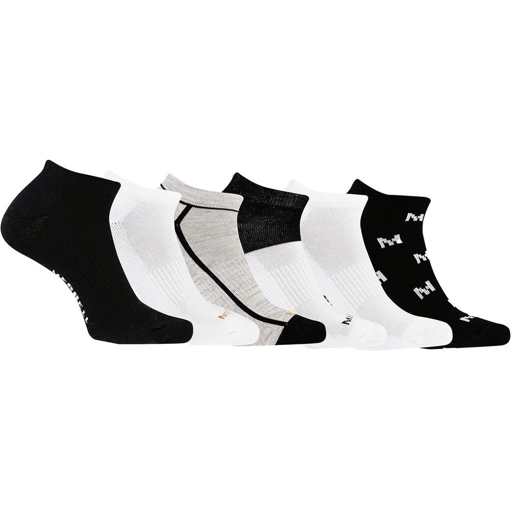 image:imageMerrell Mens and Womens Wool Everyday Hiking Socks  3 Pair Pack  Cushion Arch Support amp Moisture WickingBlack Assorted 6 Pairs