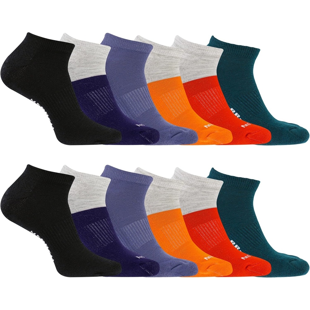 image:imageMerrell Mens and Womens Wool Everyday Hiking Socks 3 Pair Pack Cushion Arch Support amp Moisture WickingGray Assorted 12 Pairs