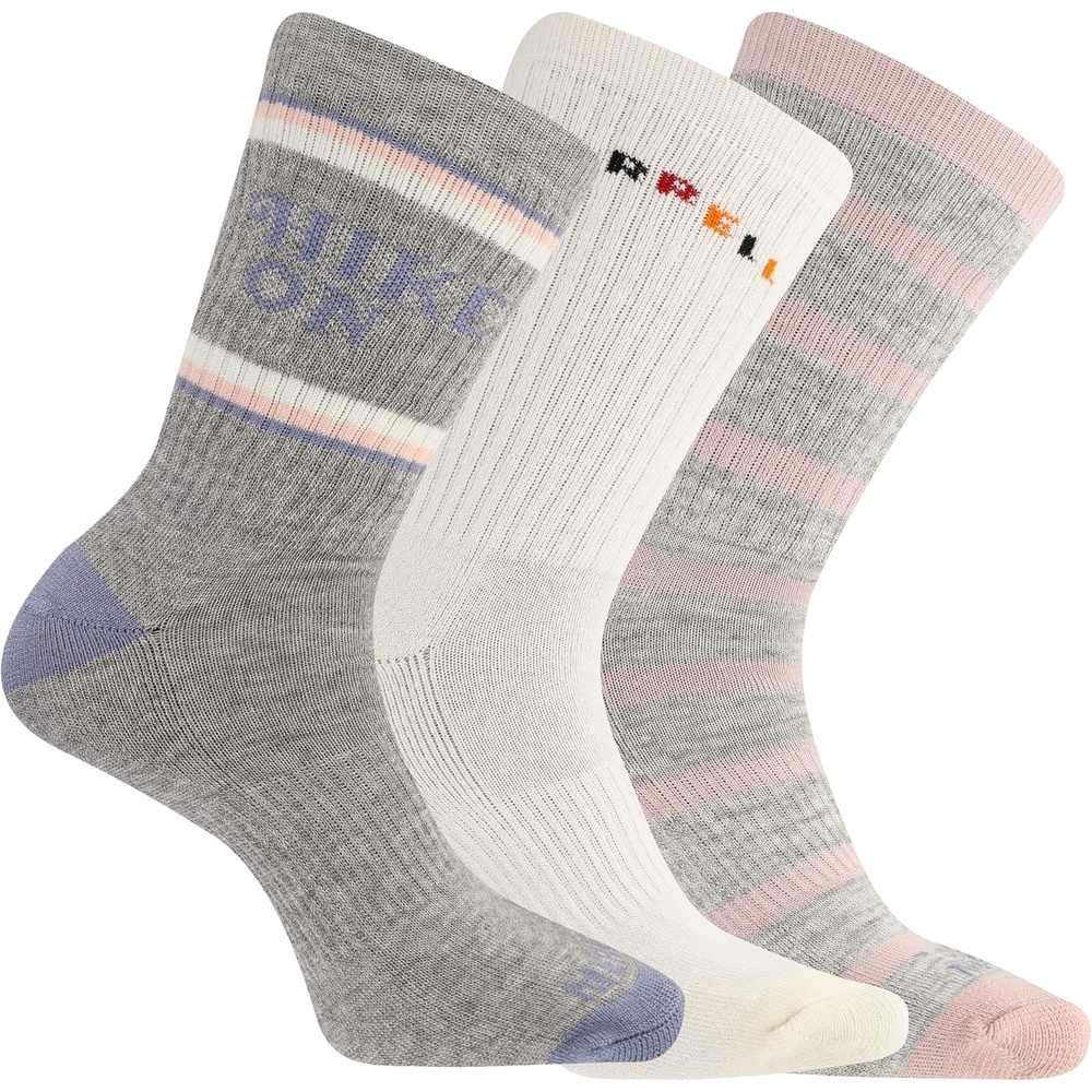 image:imageMerrell Mens and Womens Wool Everyday Hiking Socks 3 Pair Pack Cushion Arch Support amp Moisture WickingLavender Assorted 3 Pairs