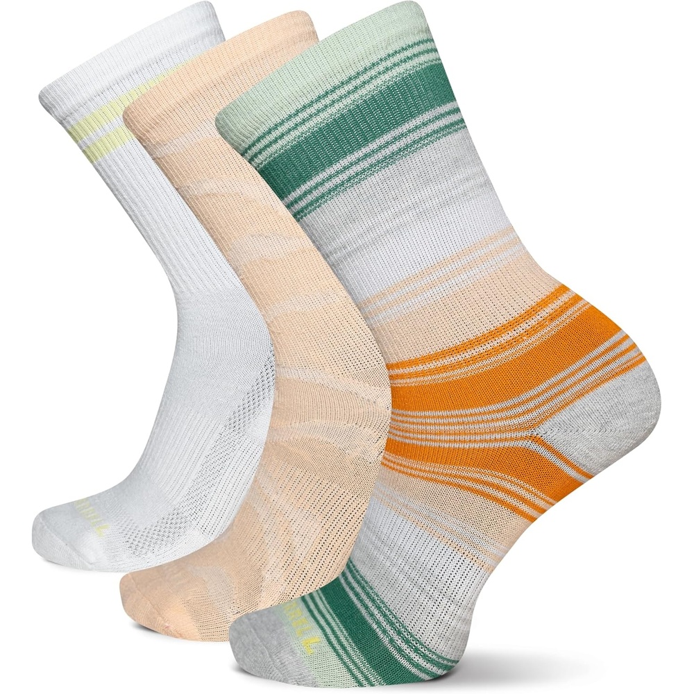 image:imageMerrell Repreve Cushioned Hiker Crew Socks 3 PairPeach Assorted