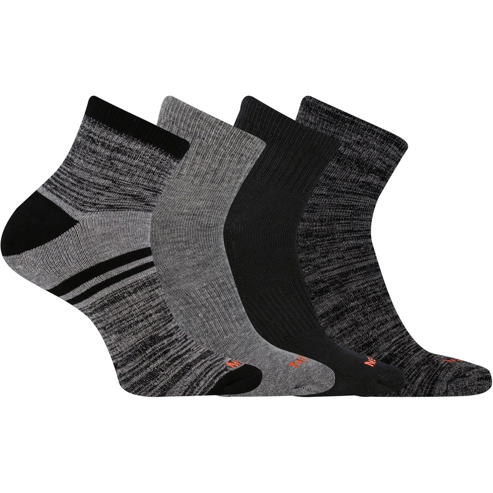 image:imageMerrell Unisex Adult Mens and Womens Cushioned Midweight Ankle Socks 4 8 12 Pairs Moisture WickingBlack Assorted