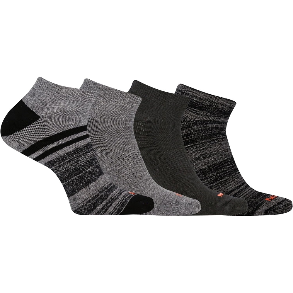image:imageMerrell Unisex Adult Mens and Womens Cushioned Midweight Low Cut Socks  4 amp 12 Pairs  Moisture WickingBlack 4 Pairs