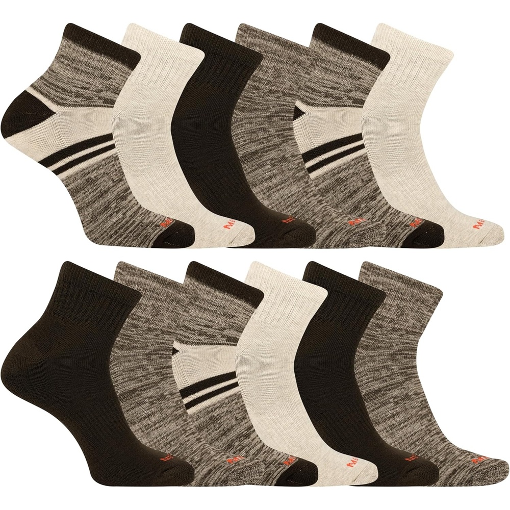 image:imageMerrell Unisex Adult Mens and Womens Cushioned Midweight Low Cut Socks 4 amp 12 Pairs Moisture WickingBlue 12 Pairs