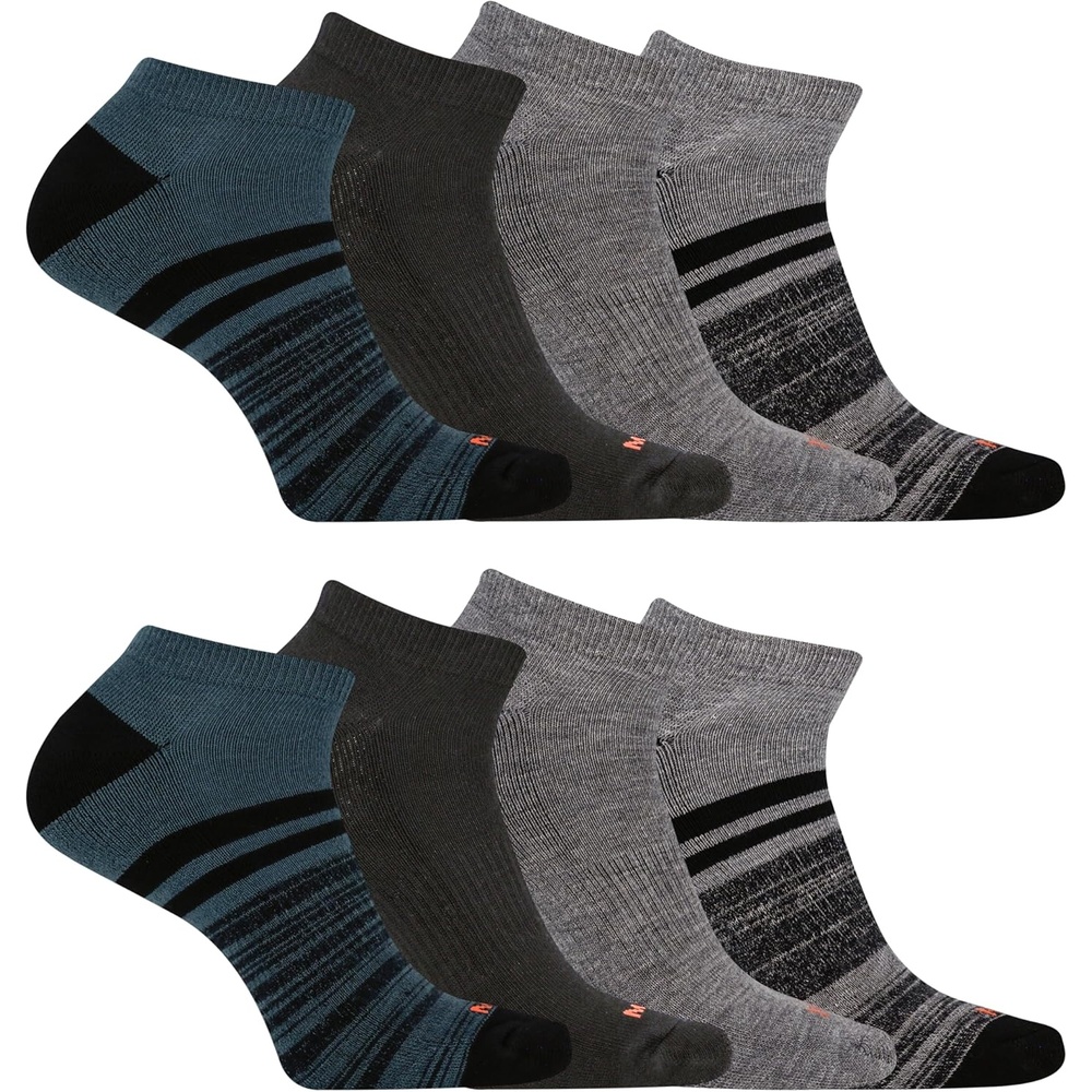 image:imageMerrell Unisex Adult Mens and Womens Cushioned Midweight Low Cut Socks 4 amp 12 Pairs Moisture WickingOlive 8 Pairs