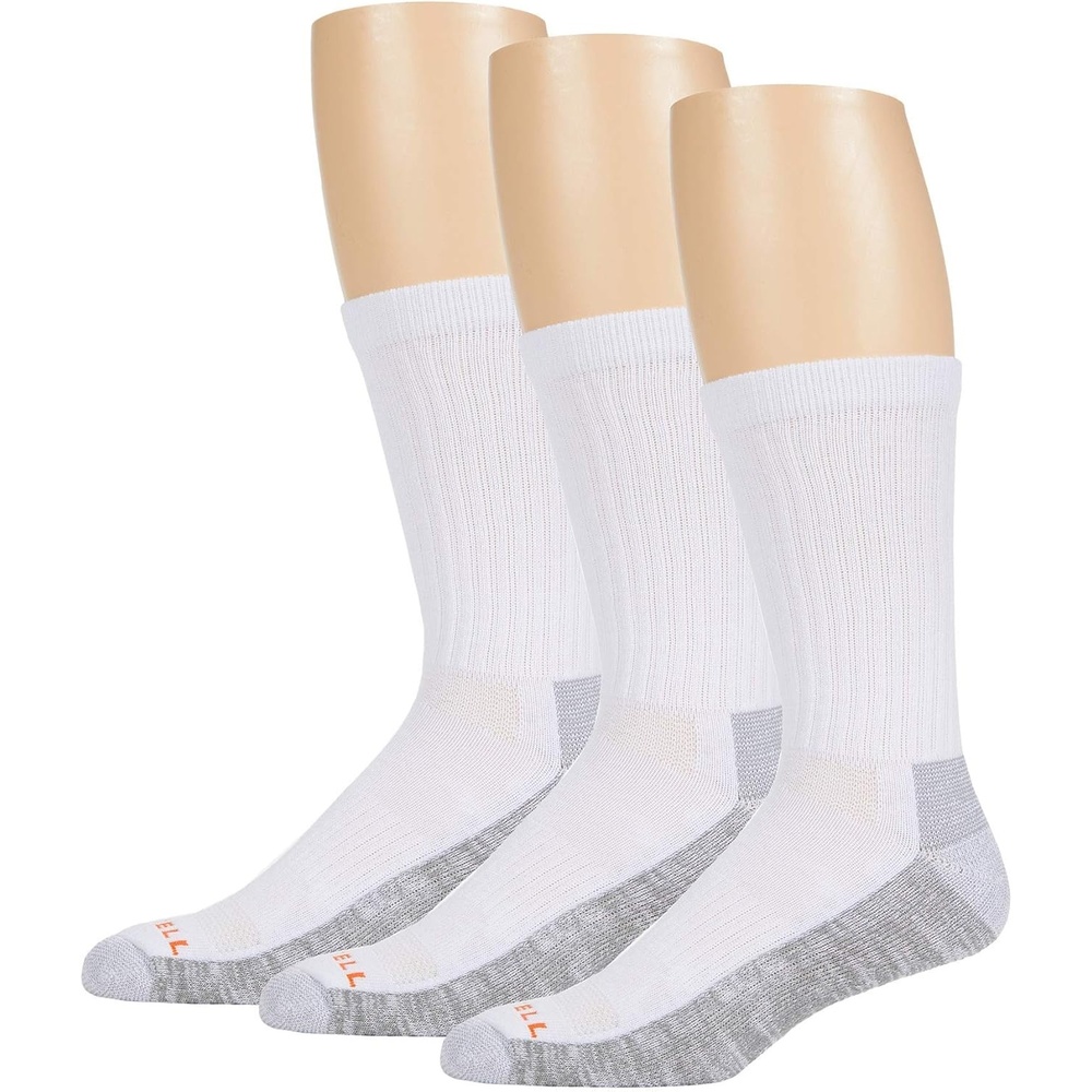 image:imageMerrell Unisex Adult Mens and Womens Durable Everyday Work Crew Socks 3 amp 6 Pairs Antiodor CottonWhite 3 Pairs