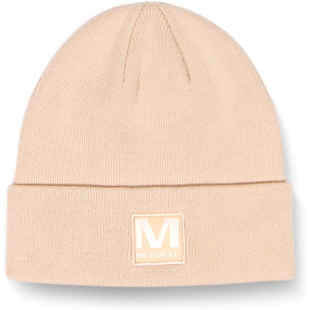 image:imageMerrell Unisex Adult Patch Beanie Classic DoubleLayer Knit Hat with Cuff for Slopes amp City WarmthBlush
