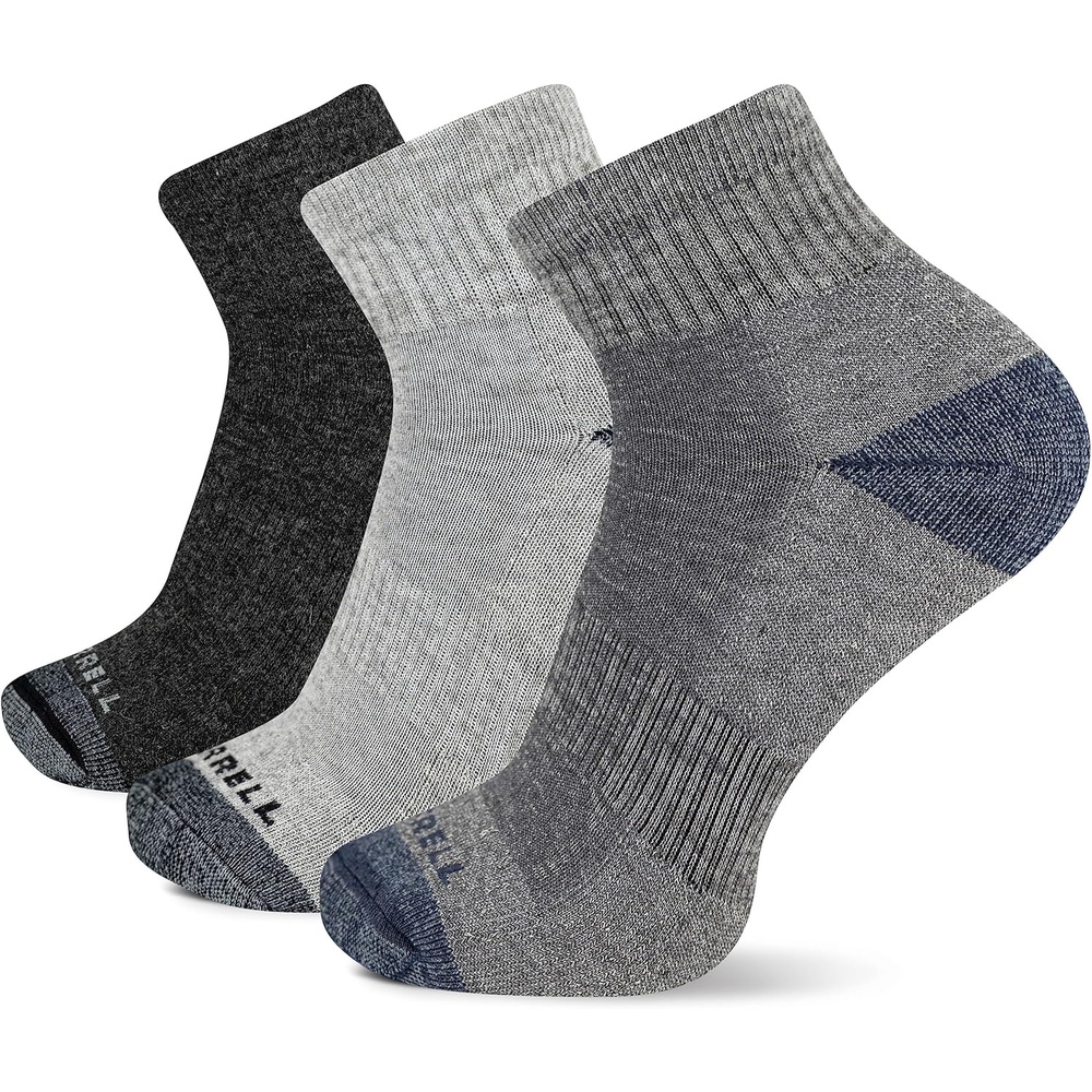 image:imageMerrell Unisex Adult Wool Hiking Ankle Socks 6PairsCharcoal Heather 3 Pairs