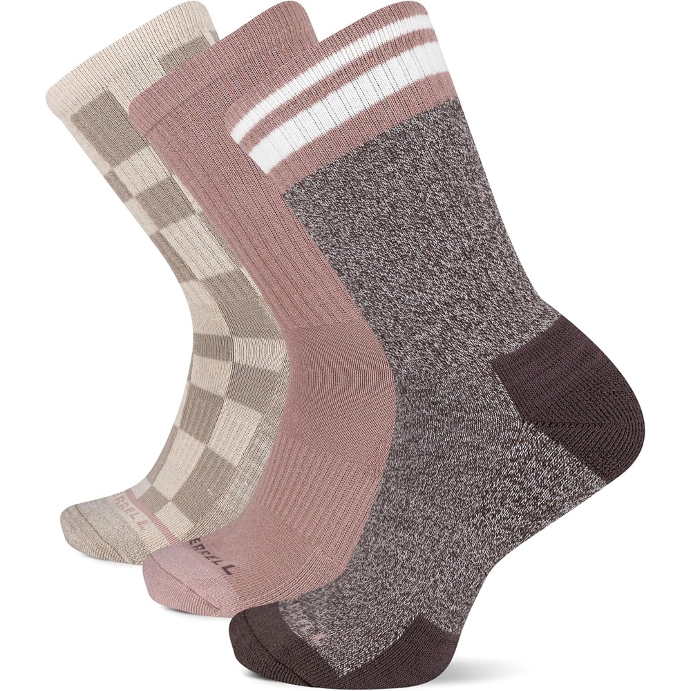 image:imageMerrell Unisex Adult Wool Hiking Crew Socks 3PackLight Assorted 3 Pairs