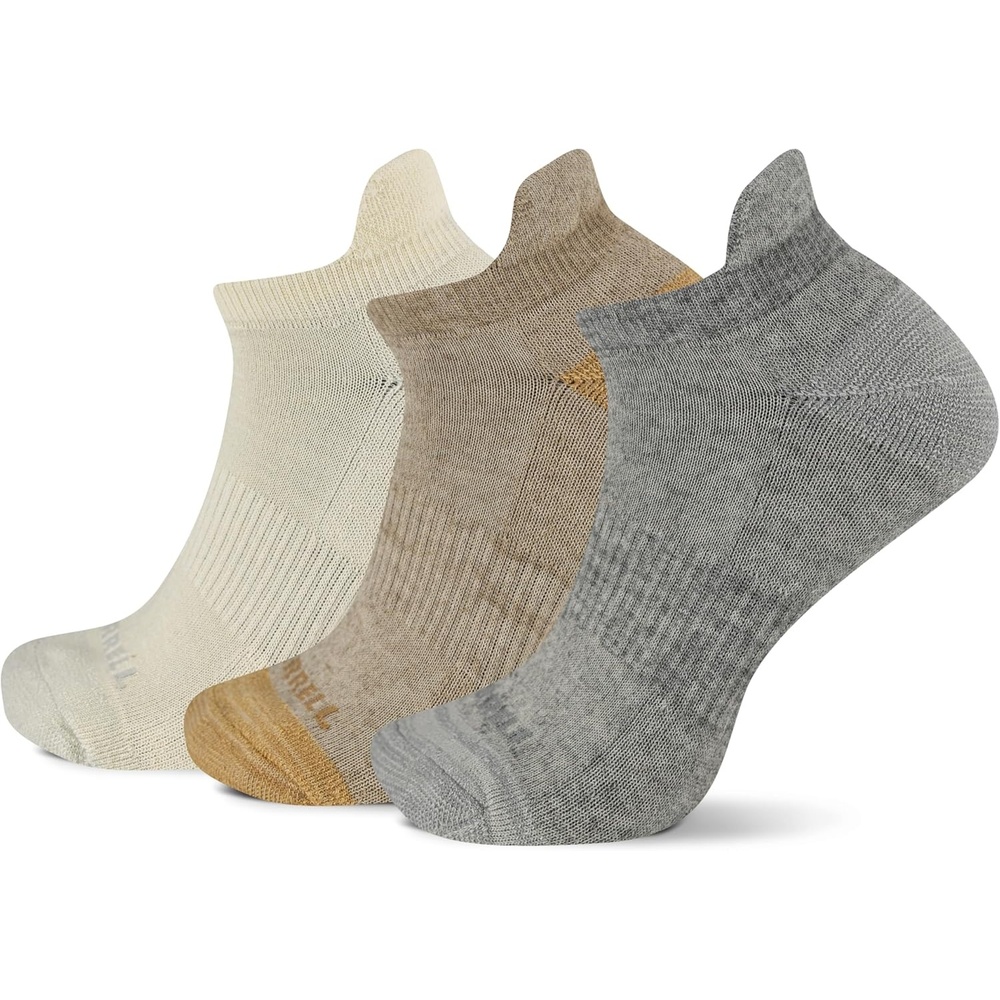 image:imageMerrell Unisex Adult Wool Hiking Crew Socks 3PackLight Tan Assorted