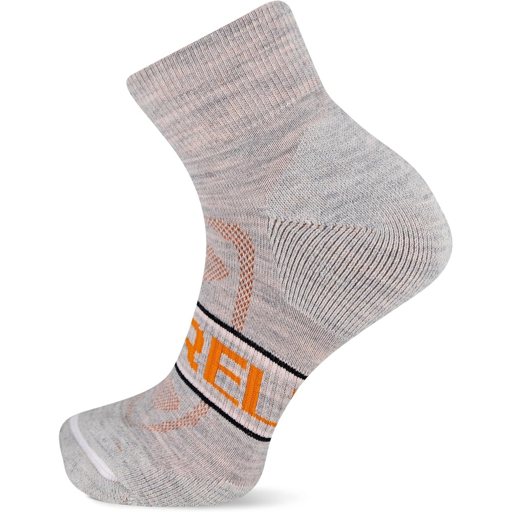 image:imageMerrell Unisex Mens and Womens Zoned Cushioned Wool Hiking Ankle Socks Breathable Arch SupportGray