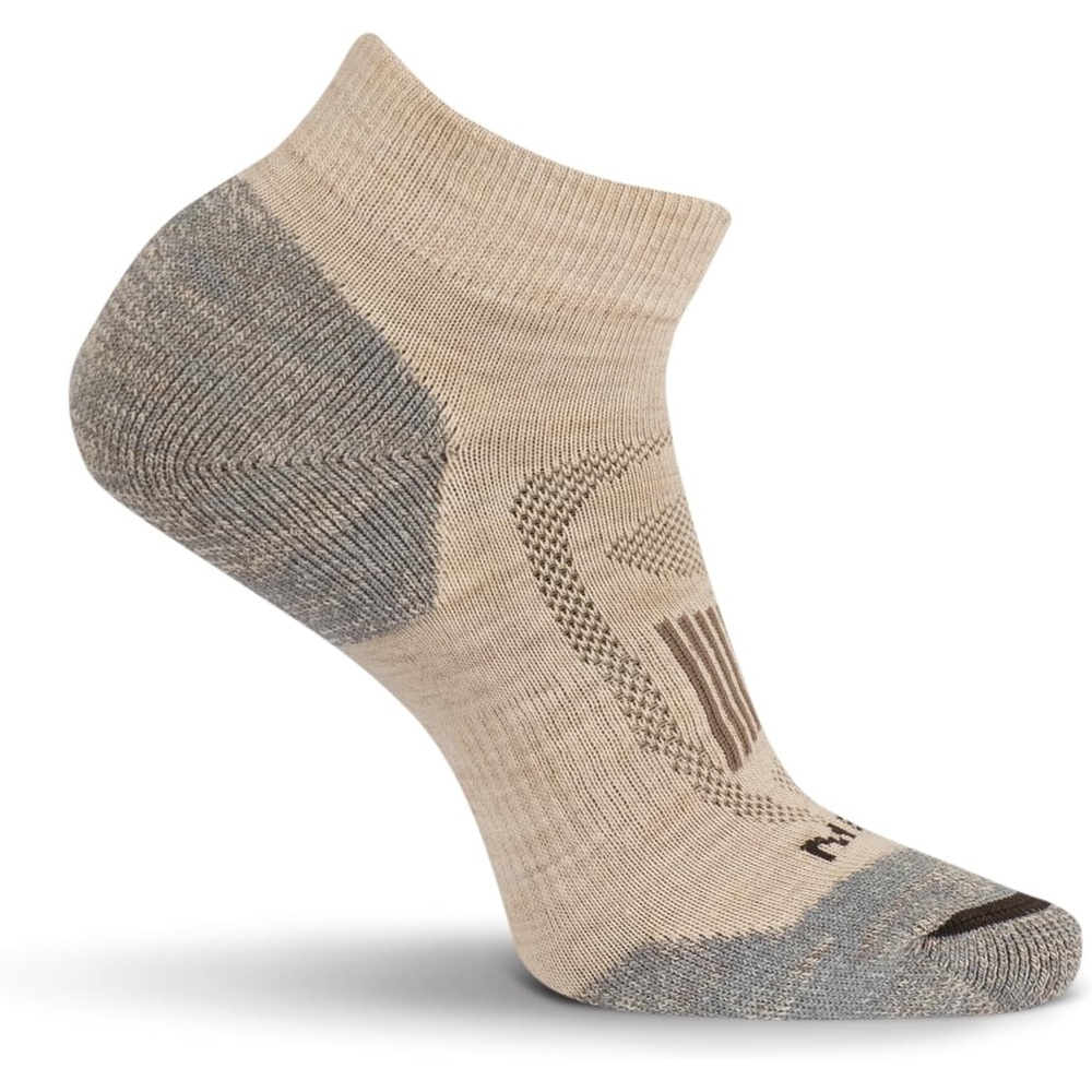 image:imageMerrell Unisex Mens and Womens Zoned Cushioned Wool Hiking Ankle Socks Breathable Arch SupportOatmeal Heather