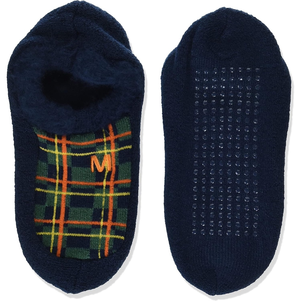 image:imageMerrell Unisexadults Mens and Womens Cozy Gripper Slipper Socks  Unisex Soft Brushed Inner Layer and Full CushionNavy