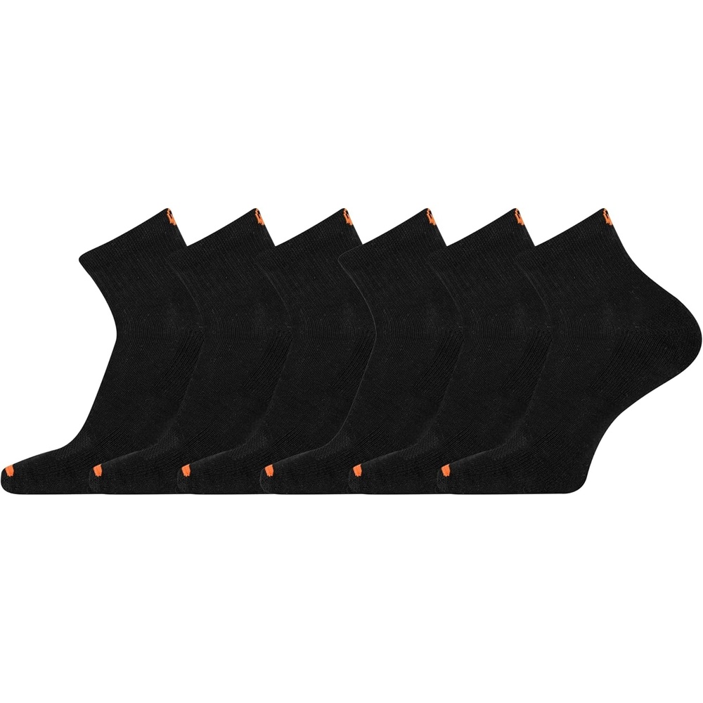 image:imageMerrell unisexadult Mens and Womens Cushioned Cotton Ankle Socks 3 amp 6 Pairs Breathable Mesh Comfort ZonesBlack 6 Pairs