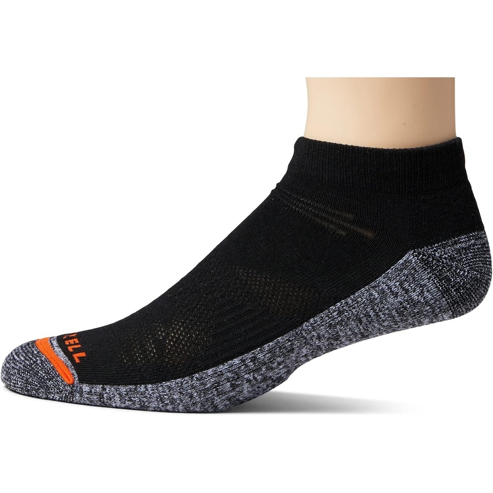 image:imageMerrell unisexadult Mens and Womens Lightweight Work Low Cut Socks 3 Pairs Repreve With Durable ReinforcementBlack