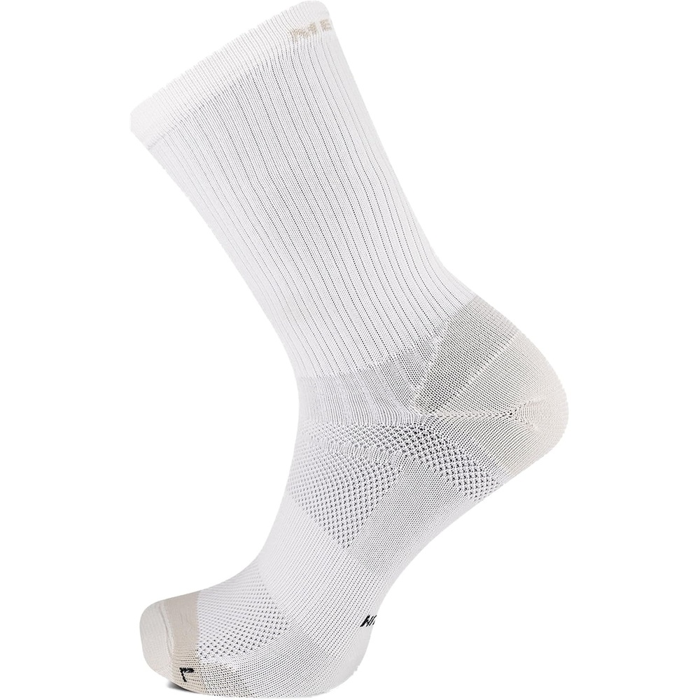 image:imageMerrell unisexadult Mens and Womens Trail Running Lightweight Socks Antislip Heel and Breathable MeshMid Crew White