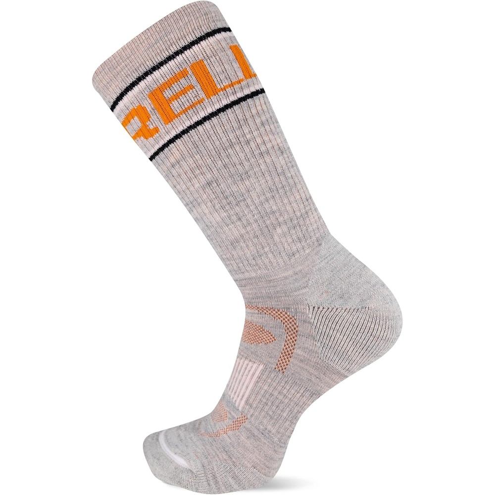 image:imageMerrell unisexadult Mens and Womens Zoned Cushioned Wool Hiking Crew Socks Breathable Arch SupportGray