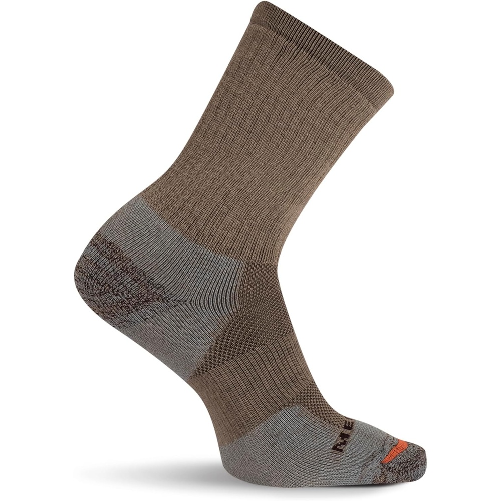 image:imageMerrell unisexadult Premium Wool Work Crew Socks Arch Support and Breathable MeshBrindle