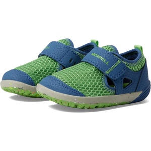 Merrell Girls’ BARE STEPS Sandal(Dark Blue/Green)