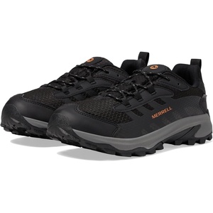 Merrell Girls’ Moab Speed 2 Low Waterproof (Little Kid/Big Kid)(Black)
