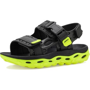 Merrell Hut Ultra Water Shoe, Black/Lime, 1 US Unisex