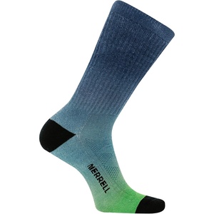 Merrell Men’s and Women’s MOAB Hiking Midweight Cushion Socks – Unisex Coolmax Moisture Management and Arch Support(Crew – Blue)