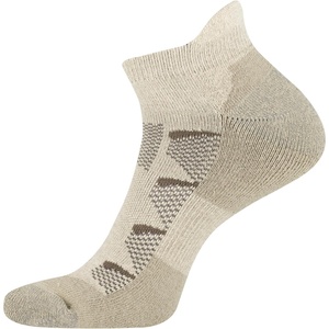 Merrell Men’s and Women’s MOAB Hiking Midweight Cushion Socks – Unisex Coolmax Moisture Management and Arch Support(Low Cut Tab – Oatmeal)
