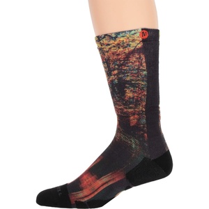 Merrell Men’s and Women’s Printed Graphic Performance Crew Socks – Unisex Breathable Mesh Zones and CoolMax Technology(Exuberance)