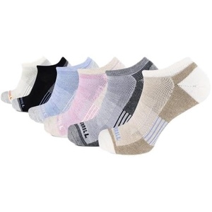 Merrell Men’s and Women’s Wool Everyday Hiking Socks – 3 Pair Pack – Cushion Arch Support & Moisture Wicking(Gray Pink Assorted)