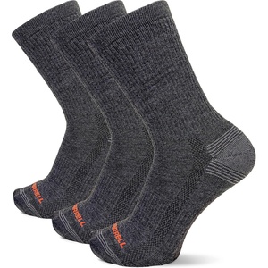 Merrell Repreve Cushioned Hiker Crew Socks 3 Pair(Black)
