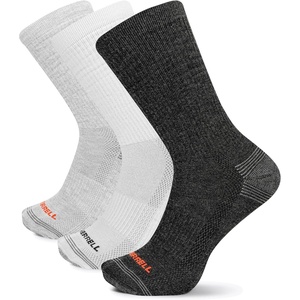 Merrell Repreve Cushioned Hiker Crew Socks 3 Pair(Gray Assorted)