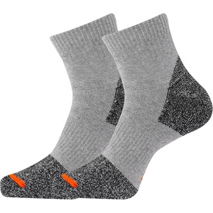 Merrell Unisex Adult Men’s and Women’s Cotton Safety Work Ankle Socks – 2 Pairs – Breathable Blister Prevention(Gray)
