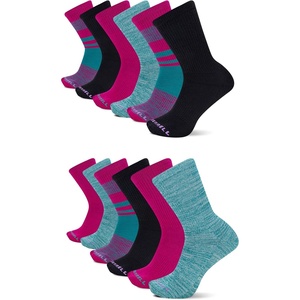 Merrell Unisex Adult Men’s and Women’s Cushioned Midweight Ankle Socks – 4, 8, 12 Pairs – Moisture Wicking(Peach (12 Pairs))