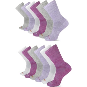 Merrell Unisex Adult Men’s and Women’s Cushioned Midweight Ankle Socks – 4, 8, 12 Pairs – Moisture Wicking(Purple (12 Pairs))