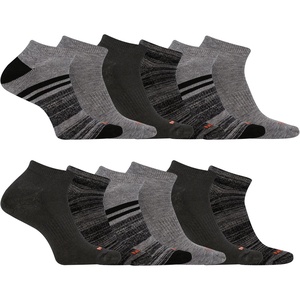 Merrell Unisex Adult Men’s and Women’s Cushioned Midweight Low Cut Socks – 4 & 12 Pairs – Moisture Wicking(Black Assorted (12 Pairs))