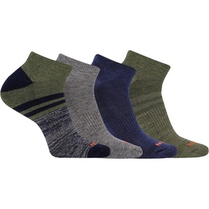 Merrell Unisex Adult Men’s and Women’s Cushioned Midweight Low Cut Socks – 4 & 12 Pairs – Moisture Wicking(Blue (4 Pairs))